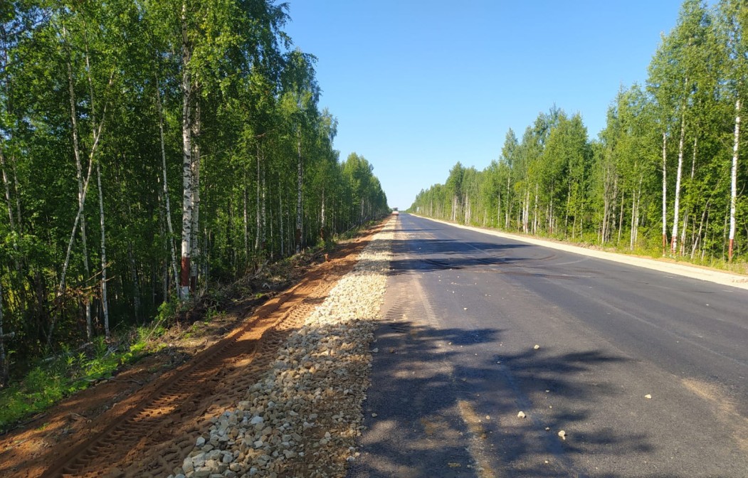 В Коми отремонтировали участок дороги Сыктывкар — Троицко-Печорск