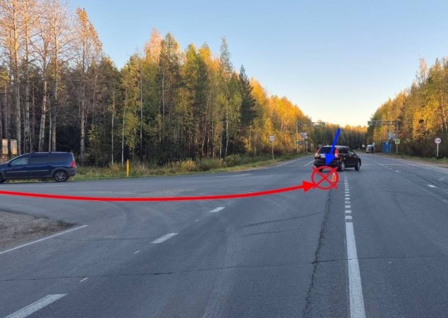 В Зеленце два человека пострадали в столкновении легковушек