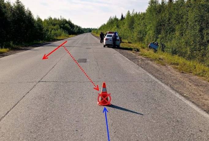 Под Усинском колесо от КамАЗа упало на внедорожник